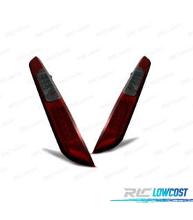 FAROLINS TRASEIROS LED PARA FORD FOCUS MK2 08-10 RED SMOKED VERMELHO FUMADO ESCURECIDO