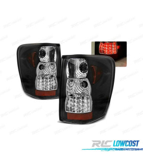 FAROLINS TRASEIROS LED JEEP GRAND CHEROKEE 99-05 PRETO