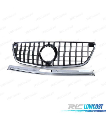 GRELHA FRONTAL MERCEDES CLASE V W447 14-19 PRETO CROMADO LOOK AMG