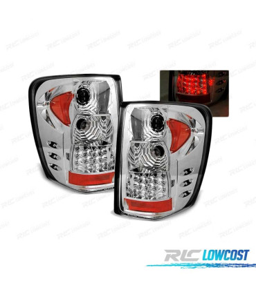 FAROLINS TRASEIROS LED JEEP GRAND CHEROKEE 99-05 CROMADO