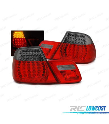 FAROLINS TRASEIROS BMW E46 COUPÊ 99-03 LED DINÂMICO VERMELHO FUMADO ESCURECIDO LOOK M3