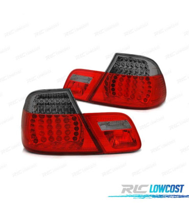 FAROLINS TRASEIROS BMW E46 COUPÊ 99-03 LED DINÂMICO VERMELHO FUMADO ESCURECIDO LOOK M3