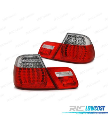 FAROLINS BMW SÉRIE 3 E46 COUPÉ 99-03 LED PISCA DINÂMICO VERMELHO CLARO LOOK M3