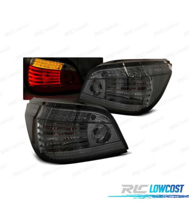 FAROLINS TRASEIROS BMW E60 LCI 07-09 DINÂMICAS COM INTERMITENTE LED FUMADO