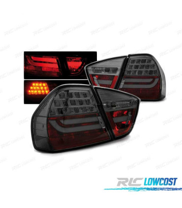 FAROLINS TRASEIROS LED BMW E90 SEDAN 05-08 SMOKED FUMADOS ESCURECIDOS