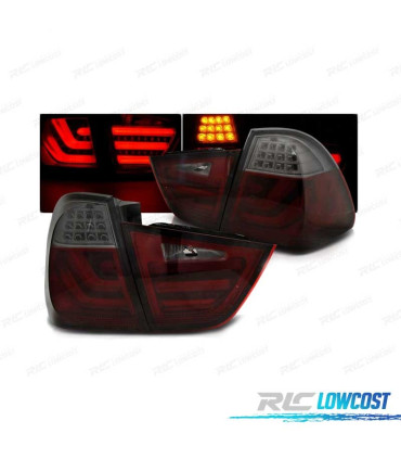 FAROLINS TRASEIROS LED BMW E91 09-11 VERMELHO ESCURECIDO