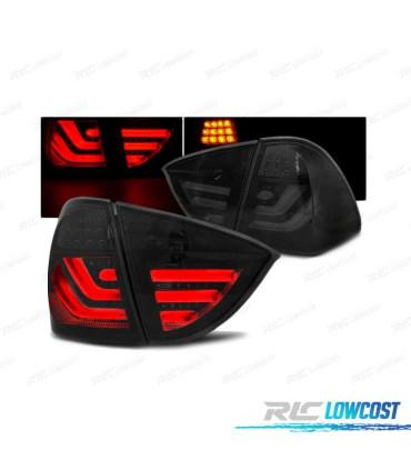 FAROLINS TRASEIROS LED PARA BMW E91 05-08 BLACK SMOKED PRETO FUMADO ESCURECIDO