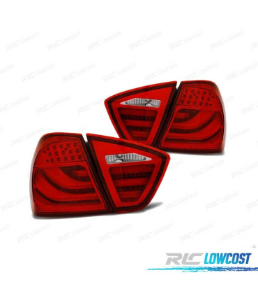 FAROLINS TRASEIROS LED BMWE90 05-08 RED VERMELHO