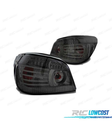 FAROLINS TRASEIROS LED BMW E60 03-07 FUMADOS ESCURECIDOS