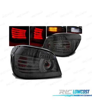 FAROLINS TRASEIROS LED BMW E60 03-07 FUMADOS ESCURECIDOS