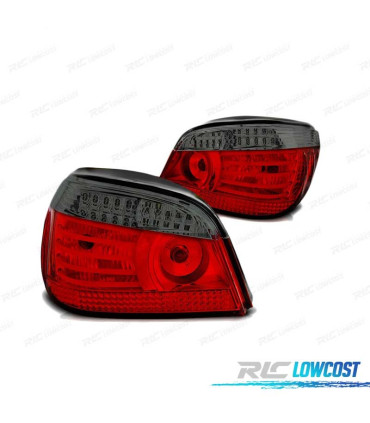 FAROLINS TRASEIROS LED BMW E60 03-07 VERMELHO FUMADO ESCURECIDO
