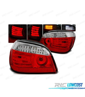 FAROLINS TRASEIROS LED BMW E60 03-07 VERMELHO CRISTAL