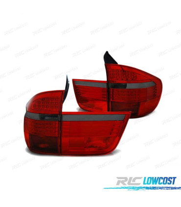 FAROLINS LED BMW X5 E70 07-10 VERMELHO ESCURECIDO LED