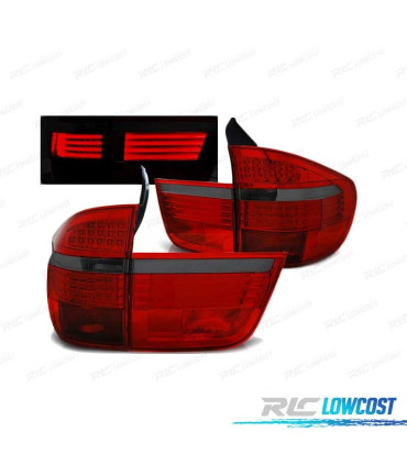 FAROLINS LED BMW X5 E70 07-10 VERMELHO ESCURECIDO LED