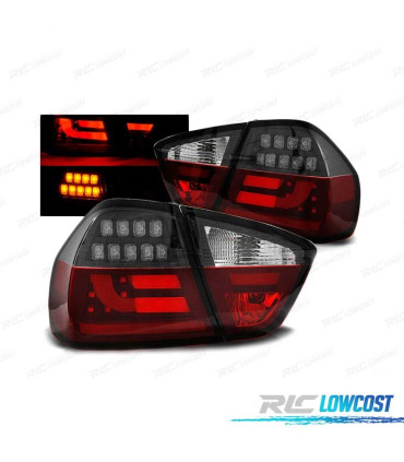 FAROLINS TRASEIROS LED PARA BMW E90 05-08 VERMELHO BRANCO PRETO