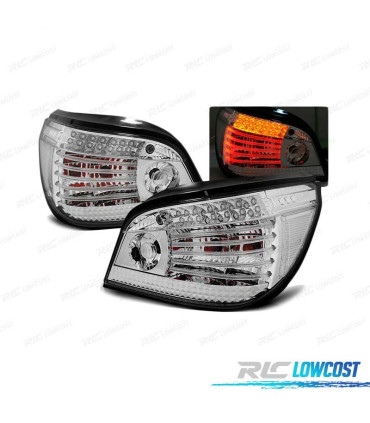 FAROLINS TRASEIROS LED BMW E60 03-07 CROMADO
