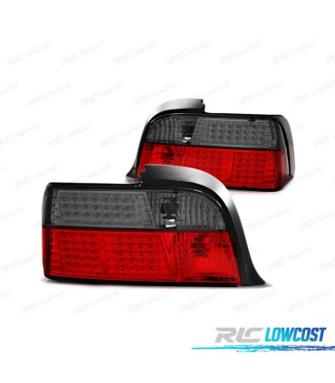 FAROLINS TRASEIROS LED PARA BMW E36 COUPÊ 90-99 RED SMOKED VERMELHO FUMADO ESCURECIDO
