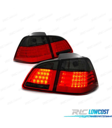 FAROLINS TRASEIROS LED BMW E61 TOURING 04-07 RED SMOKE VERMELHO FUMADO ESCURECIDO