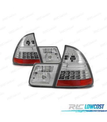 FAROLINS TRASEIROS LED PARA BMW E46 99-05 CHROME CROMADO