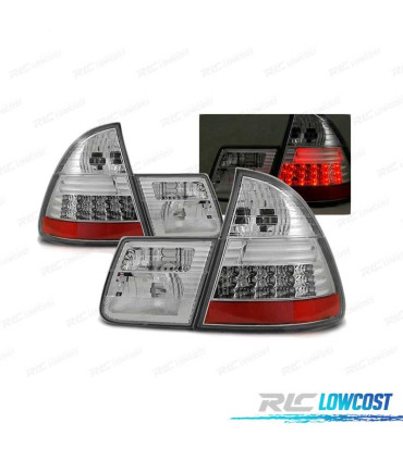 FAROLINS TRASEIROS LED PARA BMW E46 99-05 CHROME CROMADO