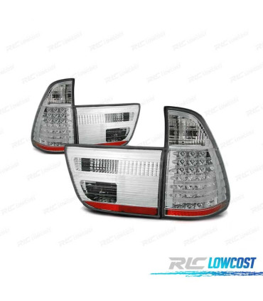 FAROLINS TRASEIROS LED PARA BMW X5 E53 99-03 CROMADO