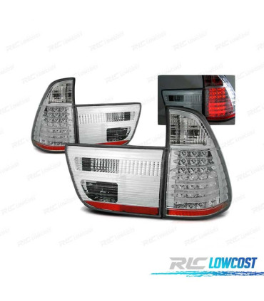 FAROLINS TRASEIROS LED PARA BMW X5 E53 99-03 CROMADO