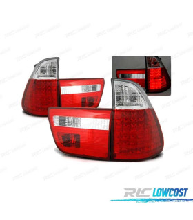 FAROLINS TRASEIROS LED PARA BMW X5 E53 99-03 VERMELHO CLARO