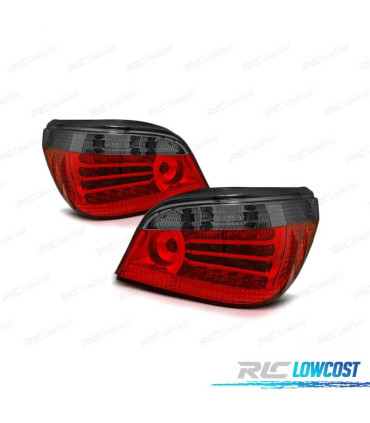 FAROLINS TRASEIROS LED BMW E60 03-07 VERMELHO FUMADO ESCURECIDO