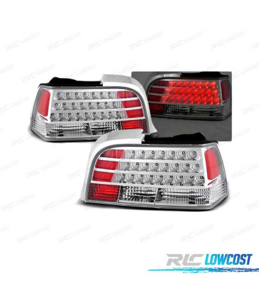 FAROLINS TRASEIROS LED PARA BMW E36 COUPÊ 90-99 CROMADO