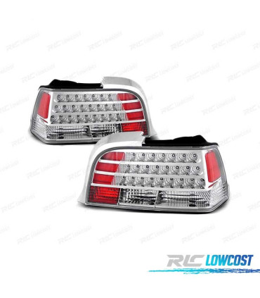 FAROLINS TRASEIROS LED PARA BMW E36 COUPÊ 90-99 CROMADO