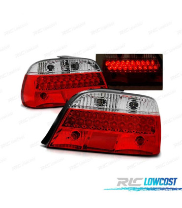 FAROLINS TRASEIROS LED PARA BMW E38 94-01 VERMELHO BRANCO