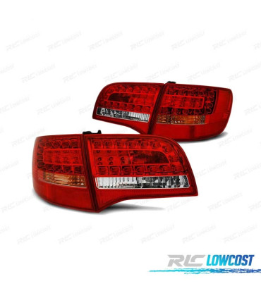 FAROLINS TRASEIROS LED PARA AUDI A6 C6 AVANT 05-08 VERMELHO BRANCO