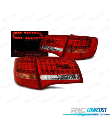 FAROLINS TRASEIROS LED PARA AUDI A6 C6 AVANT 05-08 VERMELHO BRANCO