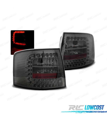FAROLINS TRASEIROS LED PARA AUDI A6 AVANT 97-04 FUMADO ESCURECIDO