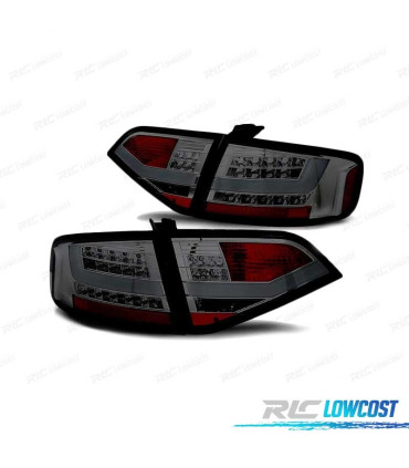 FAROLINS TRASEIROS LED PARA AUDI A4 B8 SEDAN 08-11 FUMADOS