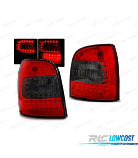 FAROLINS TRASEIROS LED AUDI A4 B5 AVANT 94-01 VERMELHOS FUMADOS