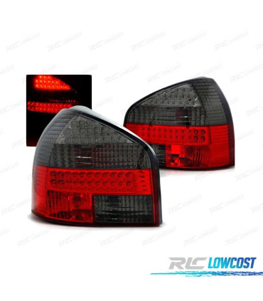 FAROLINS TRASEIROS AUDI A3 96-00 LED VERMELHO FUMADO-ESCURECIDO