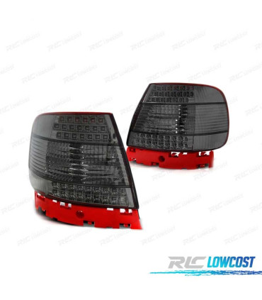 FAROLINS TRASEIROS LED AUDI A4 94-00 FUMADOS ESCURECIDOS