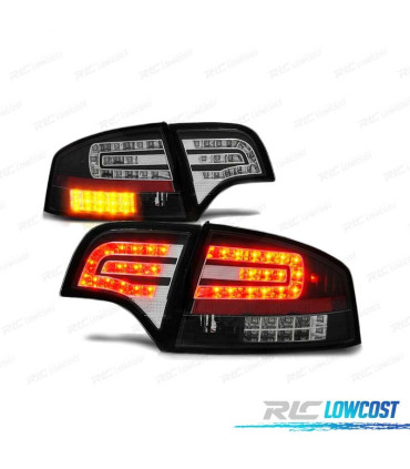 FAROLINS TRASEIROS LED AUDI A4 B7 SEDAN 04-08 PRETO