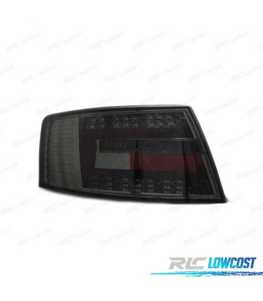 FAROLINS TRASEIROS LED AUDI A6 C6 SEDAN 04-08 FUMADOS ESCURECIDOS