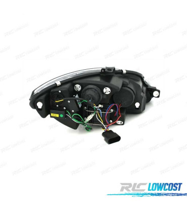 FARÓIS SEAT LEON ALTEA 09-12 TRU DRL LUZ DIURNA REAL FUNDO PRETO
