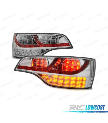 FAROLINS TRASEIROS LED AUDI Q7 06-09 CROMADO