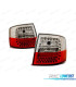 FAROLINS TRASEIROS LED AUDI A6 AVANT 97-04 VERMELHA CRISTAL