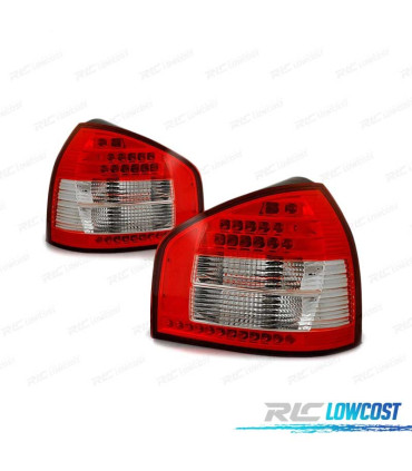FAROLINS TRASEIROS AUDI A3 96-00 LED VERMELHO BRANCO