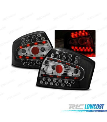 FAROLINS TRASEIROS LED AUDI A4 8E SEDAN 10.00-10.04 PRETO
