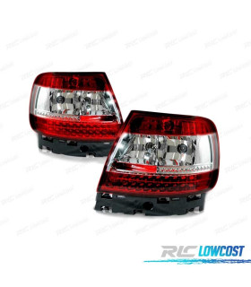 FAROLINS TRASEIROS PARA AUDI A4 B5 94-00 LED VERMELHO BRANCO