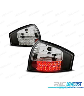 FAROLINS TRASEIROS LED PARA AUDI A6 LED 97-04 PRETO