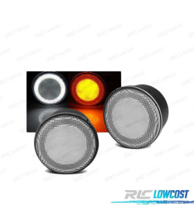 PISCAS FRONTAIS LED JEEP WRANGLER JK 07-18 BRANCO