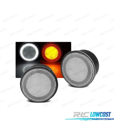 PISCAS FRONTAIS LED JEEP WRANGLER JK 07-18 BRANCO
