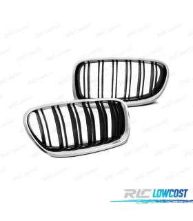 GRELHAS BMW F10 F11 10-16 LOOK M5 CROMADO PRETO BRILHANTE